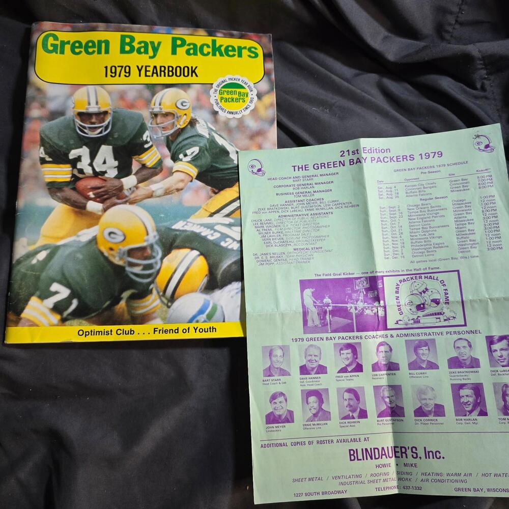 1969 Green Bay Packers Yearbook W Insert
